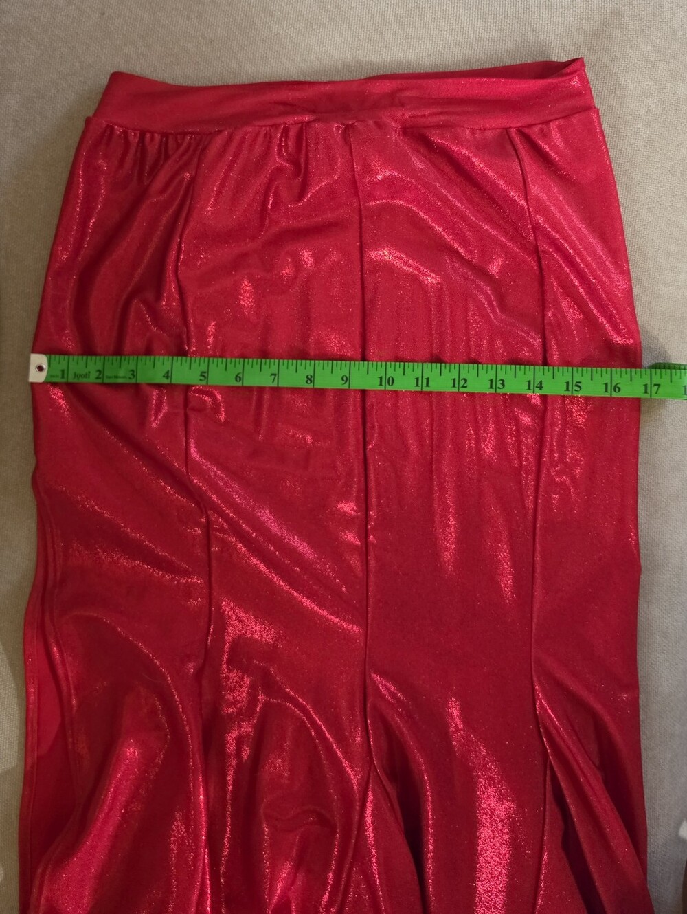 Elegant Sparkly L. Rose Designs Red Women's Bellydance Costume Set - Picture 13 of 13